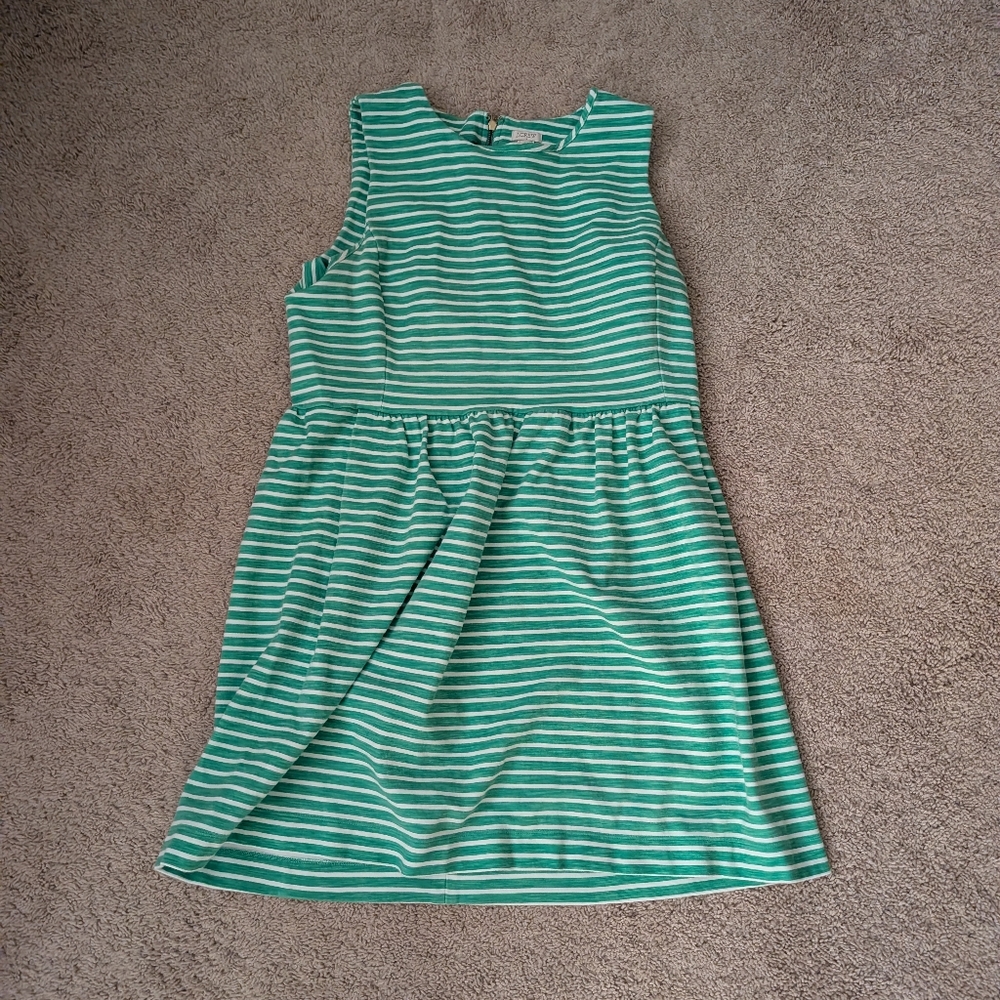 JCrew Green Striped Dress - Picture 6 of 6